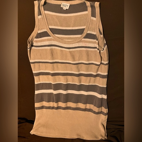 M/M Suzy Shier striped dressy tank - Picture 1 of 3